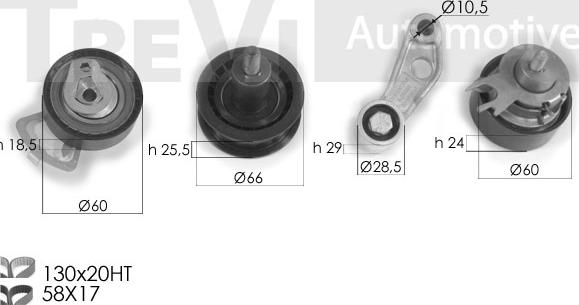 Trevi Automotive KD1290 - Kit de distribution cwaw.fr