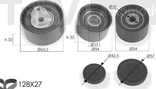 Trevi Automotive KD1244 - Kit de distribution cwaw.fr