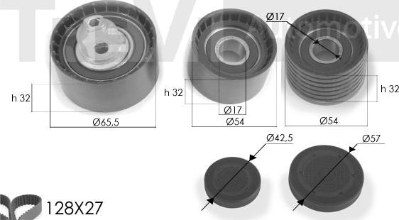 Trevi Automotive KD1245 - Kit de distribution cwaw.fr