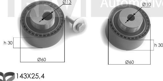 Trevi Automotive KD1259 - Kit de distribution cwaw.fr