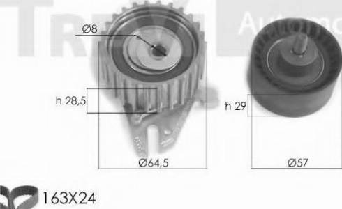 Trevi Automotive KD1254 - Kit de distribution cwaw.fr