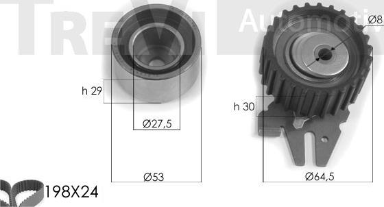 Trevi Automotive KD1251 - Kit de distribution cwaw.fr