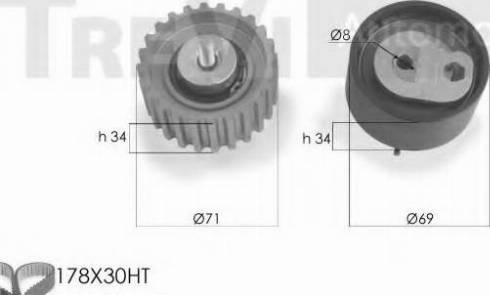 Trevi Automotive KD1253 - Kit de distribution cwaw.fr