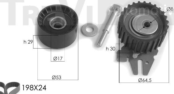 Trevi Automotive KD1252 - Kit de distribution cwaw.fr