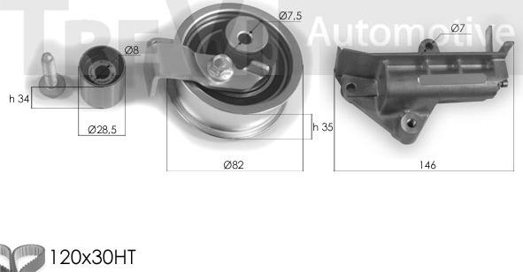 Trevi Automotive KD1269 - Kit de distribution cwaw.fr