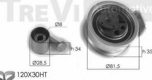 Trevi Automotive KD1266 - Kit de distribution cwaw.fr