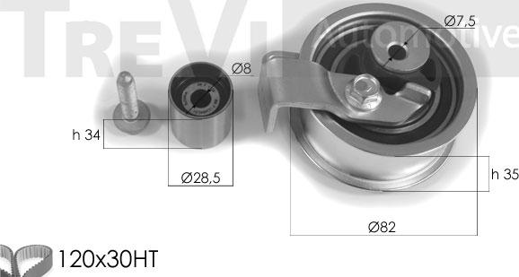 Trevi Automotive KD1268 - Kit de distribution cwaw.fr