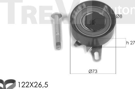 Trevi Automotive KD1262 - Kit de distribution cwaw.fr