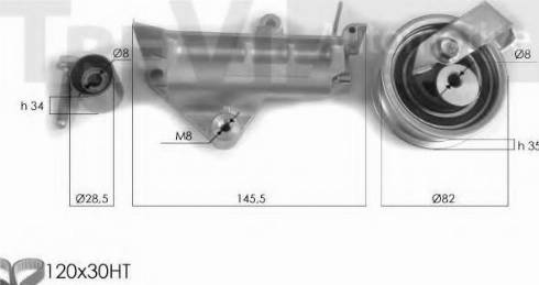 Trevi Automotive KD1267 - Kit de distribution cwaw.fr