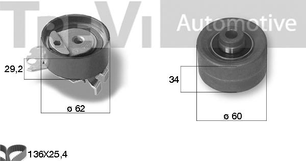 Trevi Automotive KD1210 - Kit de distribution cwaw.fr