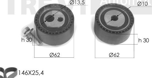 Trevi Automotive KD1212 - Kit de distribution cwaw.fr