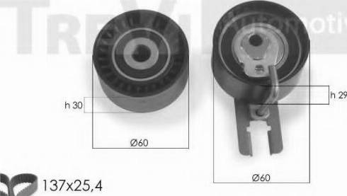 Trevi Automotive KD1286 - Kit de distribution cwaw.fr