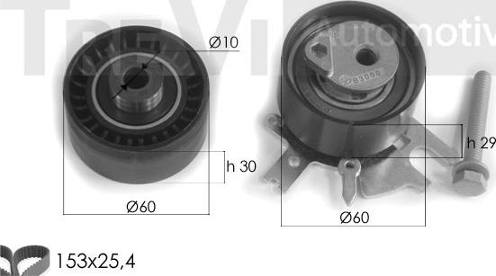 Trevi Automotive KD1283 - Kit de distribution cwaw.fr