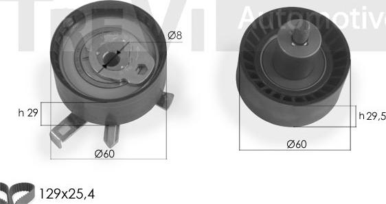 Trevi Automotive KD1282 - Kit de distribution cwaw.fr