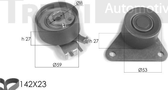 Trevi Automotive KD1234 - Kit de distribution cwaw.fr