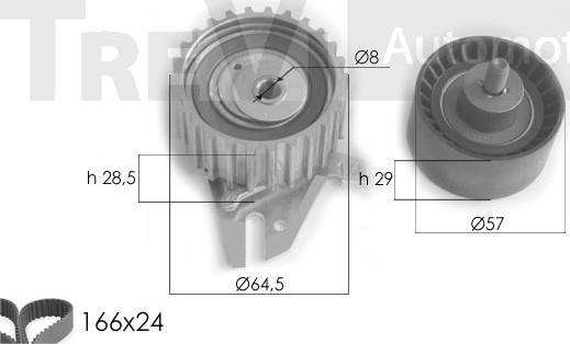 Trevi Automotive KD1225 - Kit de distribution cwaw.fr