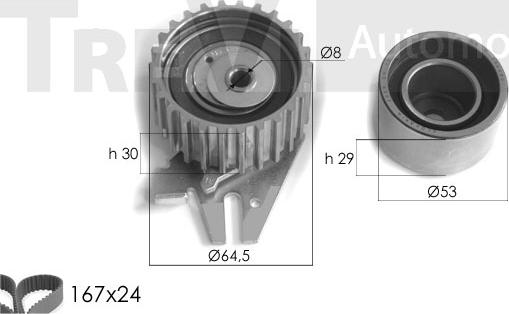 Trevi Automotive KD1226 - Kit de distribution cwaw.fr