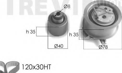 Trevi Automotive KD1221 - Kit de distribution cwaw.fr