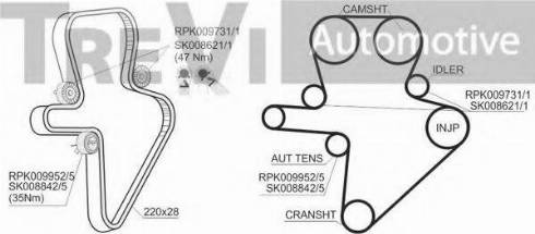 Trevi Automotive KD1275 - Kit de distribution cwaw.fr