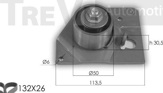 Trevi Automotive KD1273 - Kit de distribution cwaw.fr