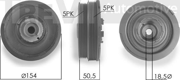 Trevi Automotive PC1090 - Poulie, vilebrequin cwaw.fr