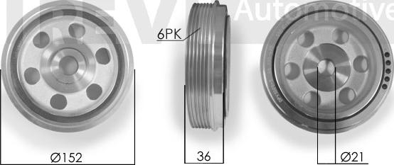 Trevi Automotive PC1043 - Poulie, vilebrequin cwaw.fr