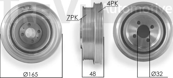 Trevi Automotive PC1042 - Poulie, vilebrequin cwaw.fr