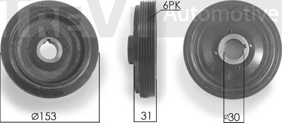 Trevi Automotive PC1059 - Poulie, vilebrequin cwaw.fr