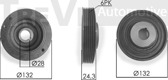 Trevi Automotive PC1058 - Poulie, vilebrequin cwaw.fr