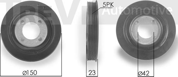 Trevi Automotive PC1053 - Poulie, vilebrequin cwaw.fr