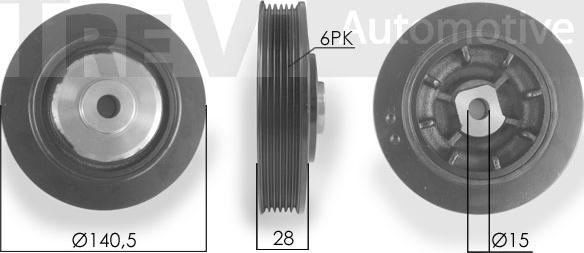 Trevi Automotive PC1052 - Poulie, vilebrequin cwaw.fr