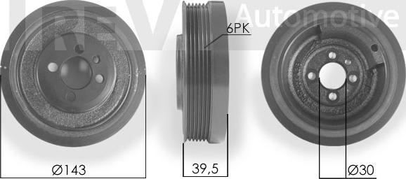 Trevi Automotive PC1066 - Poulie, vilebrequin cwaw.fr