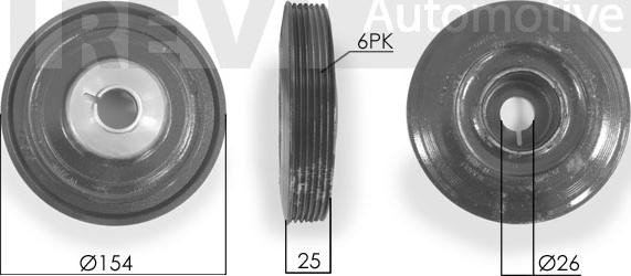 Trevi Automotive PC1061 - Poulie, vilebrequin cwaw.fr