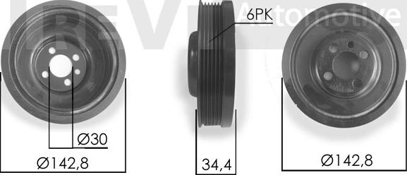 Trevi Automotive PC1063 - Poulie, vilebrequin cwaw.fr