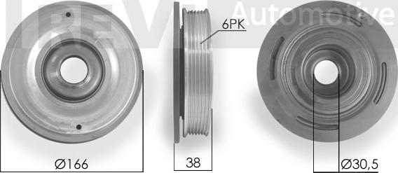 Trevi Automotive PC1009 - Poulie, vilebrequin cwaw.fr