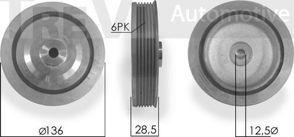 Trevi Automotive PC1008 - Poulie, vilebrequin cwaw.fr