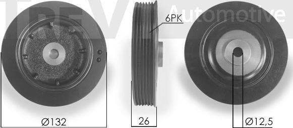 Trevi Automotive PC1003 - Poulie, vilebrequin cwaw.fr