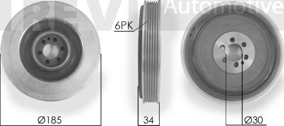 Trevi Automotive PC1002 - Poulie, vilebrequin cwaw.fr