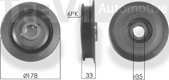 Trevi Automotive PC1018 - Poulie, vilebrequin cwaw.fr