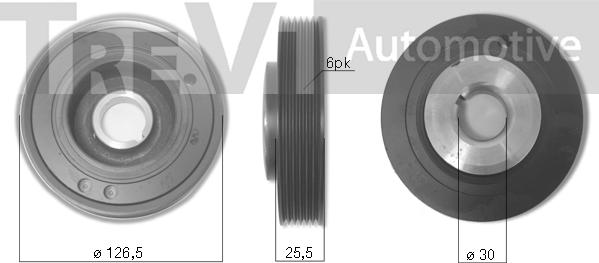 Trevi Automotive PC1080 - Poulie, vilebrequin cwaw.fr