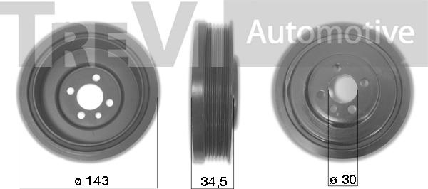 Trevi Automotive PC1036 - Poulie, vilebrequin cwaw.fr