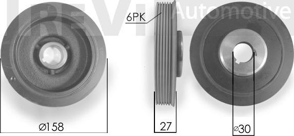 Trevi Automotive PC1030 - Poulie, vilebrequin cwaw.fr