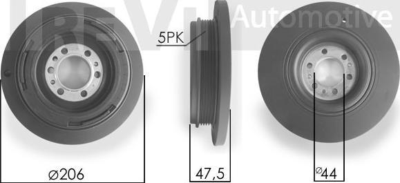 Trevi Automotive PC1024 - Poulie, vilebrequin cwaw.fr