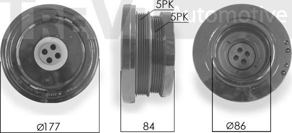 Trevi Automotive PC1023 - Poulie, vilebrequin cwaw.fr