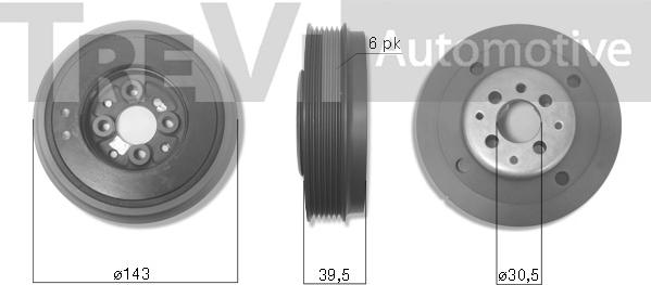 Trevi Automotive PC1070 - Poulie, vilebrequin cwaw.fr