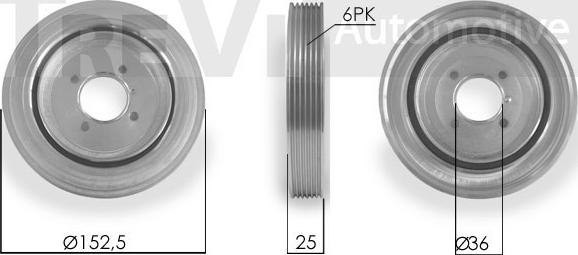 Trevi Automotive PC1078 - Poulie, vilebrequin cwaw.fr