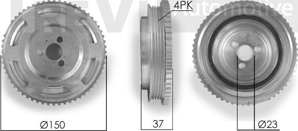 Trevi Automotive PC1143 - Poulie, vilebrequin cwaw.fr