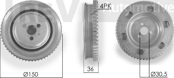 Trevi Automotive PC1151 - Poulie, vilebrequin cwaw.fr