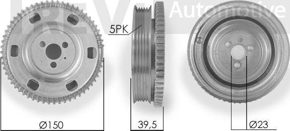 Trevi Automotive PC1168 - Poulie, vilebrequin cwaw.fr