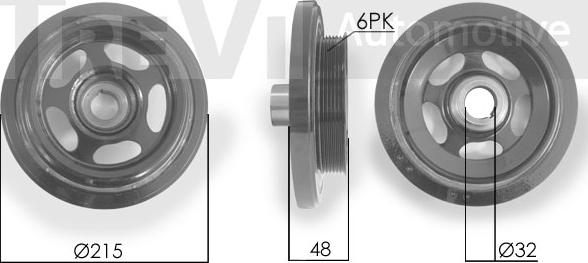 Trevi Automotive PC1108 - Poulie, vilebrequin cwaw.fr